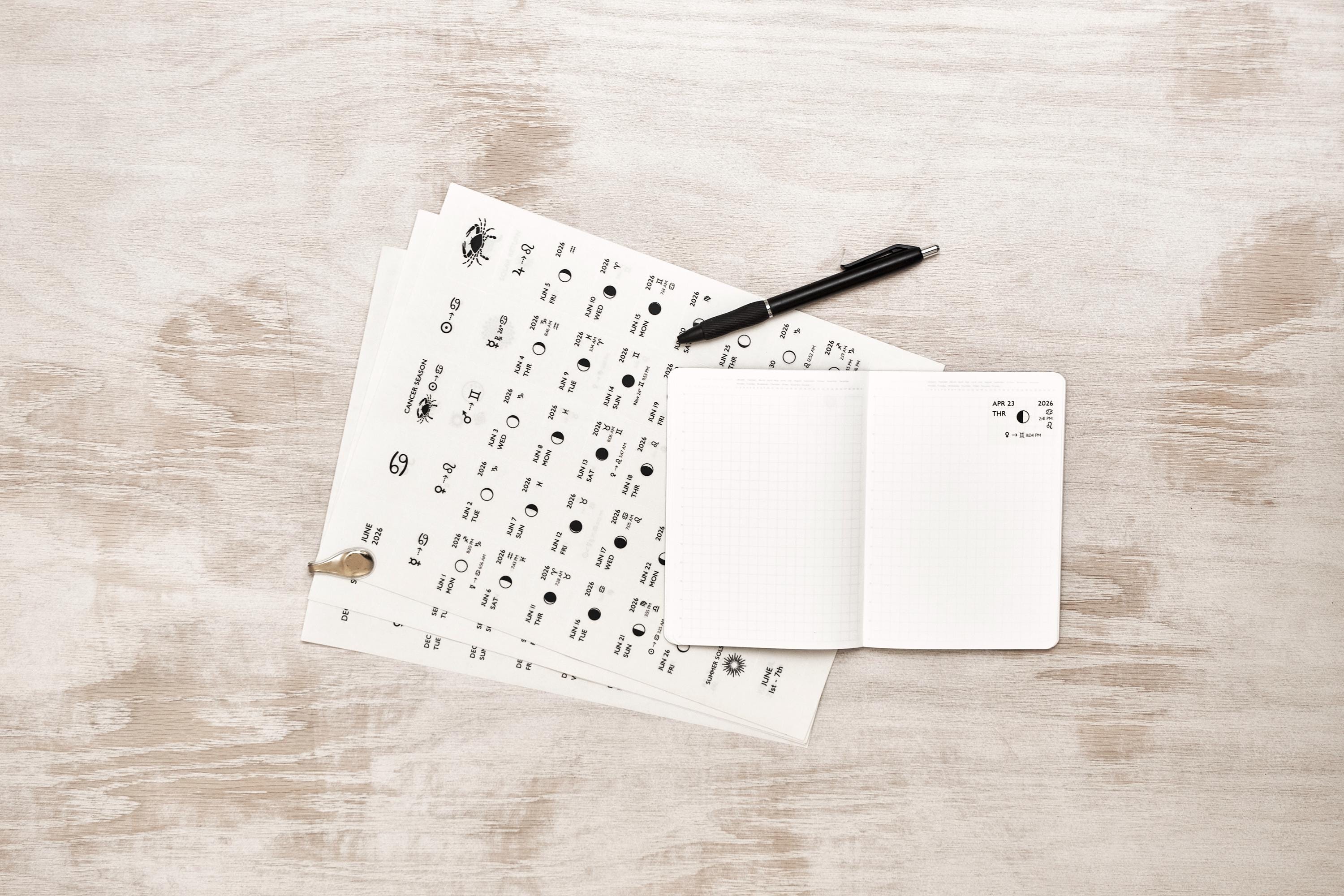 Dated DAILY Astrology Planner Stickers – Central Time Zone (CST/CDT) 1.5" Box Fit & Bujo Journal