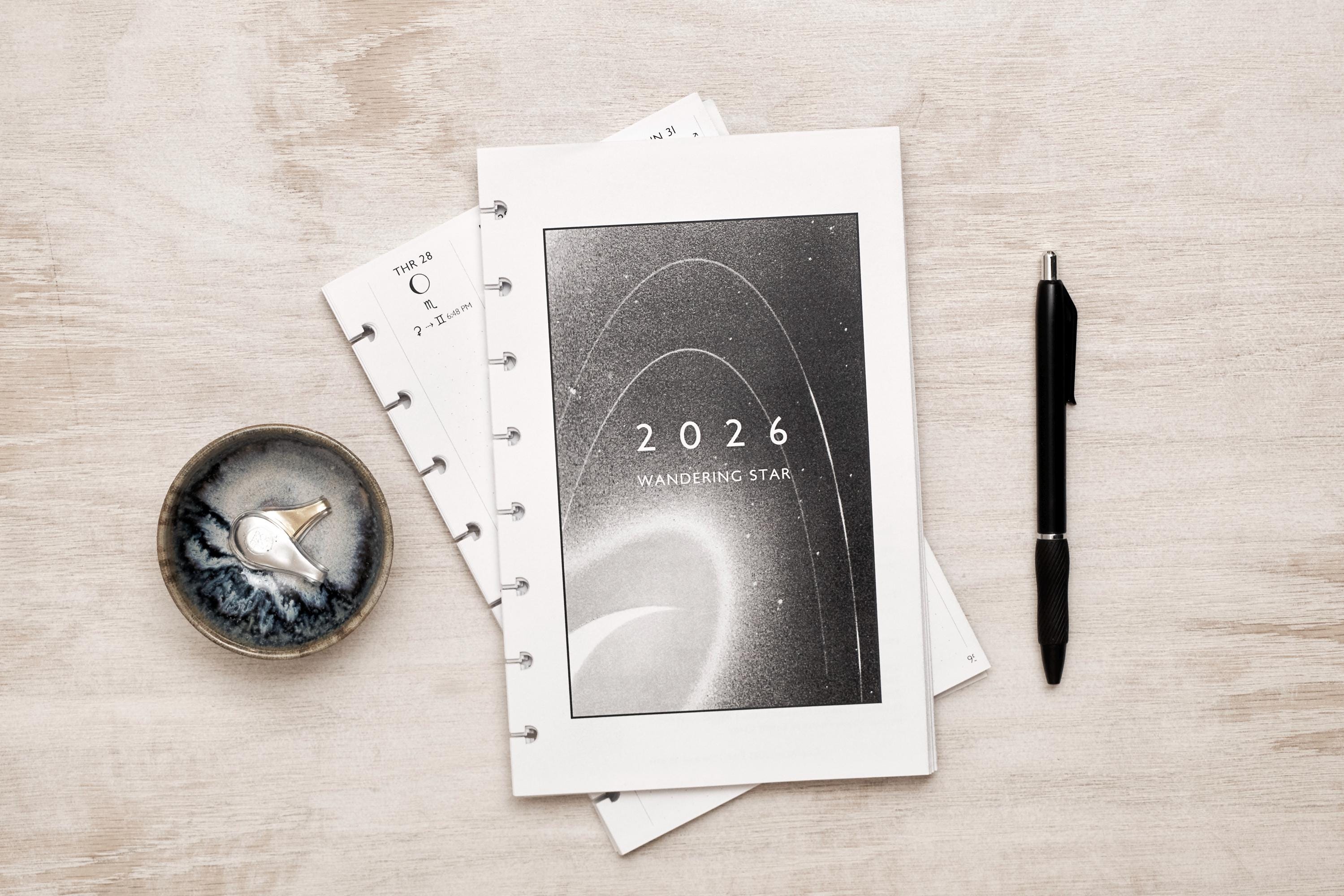 2026 Astrological Planner – Spiral Bound (5.5"x8.5") Daily Moon Phases & Transit Tracker