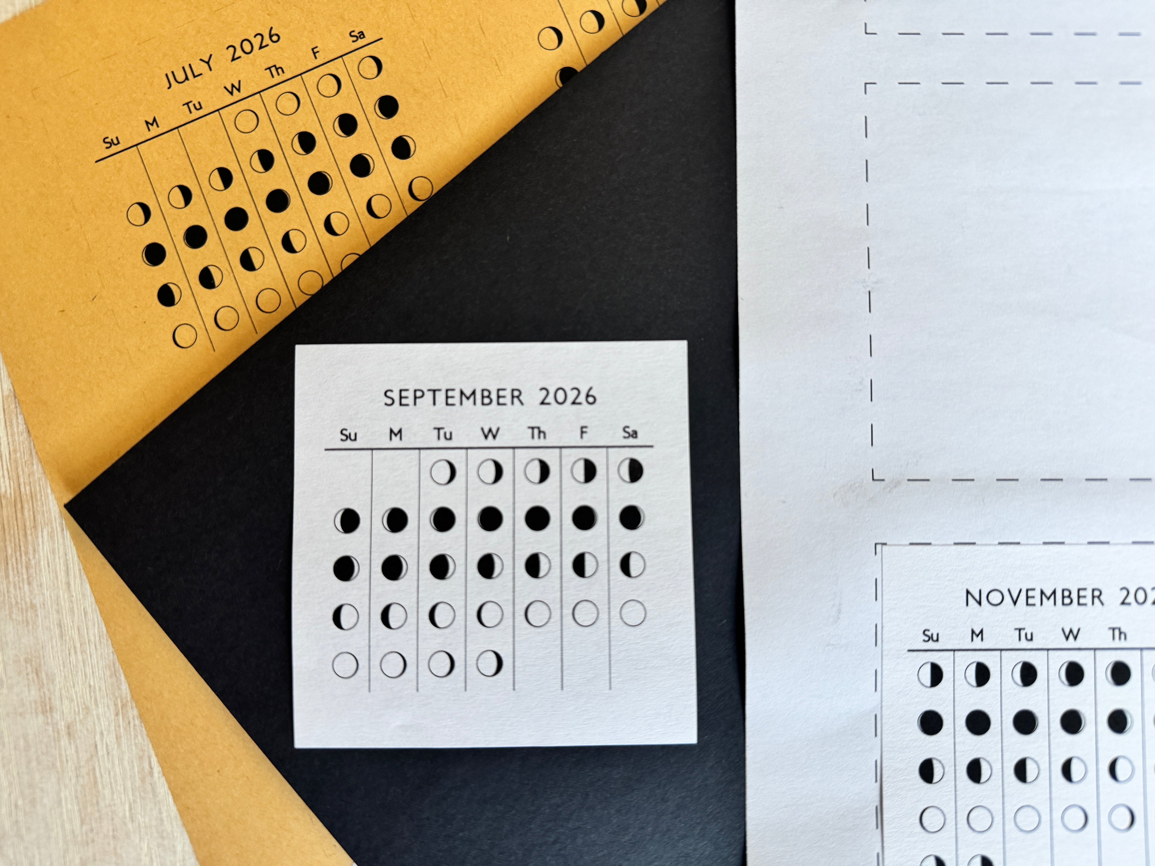 Moon Phase Calendar Notes | July-Dec 2026 | Free Printable