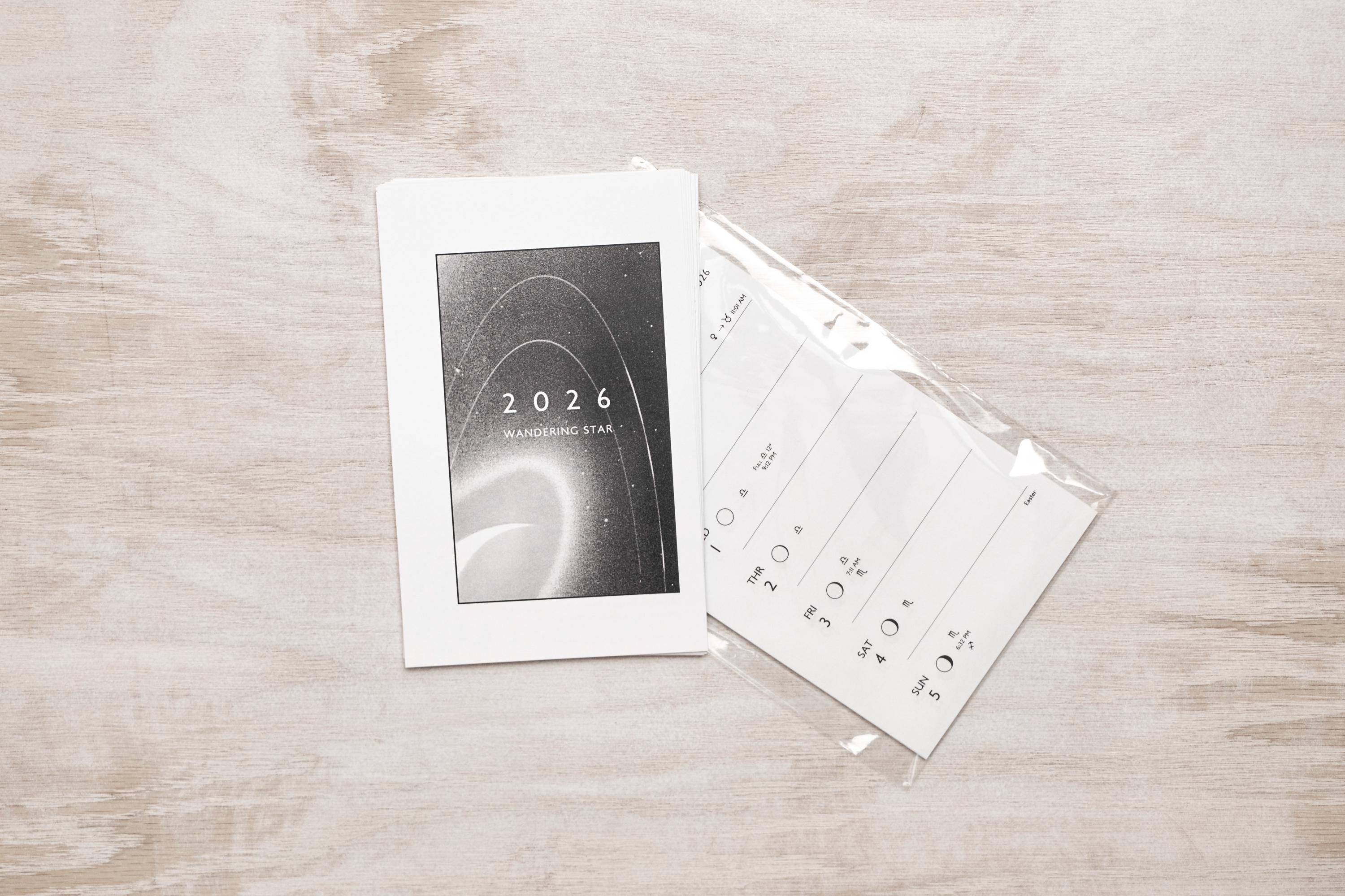 2026 Compact Astrology Planner Inserts – Unpunched Pages (6.75"x4.25") Moon Phase & Transit Tracking