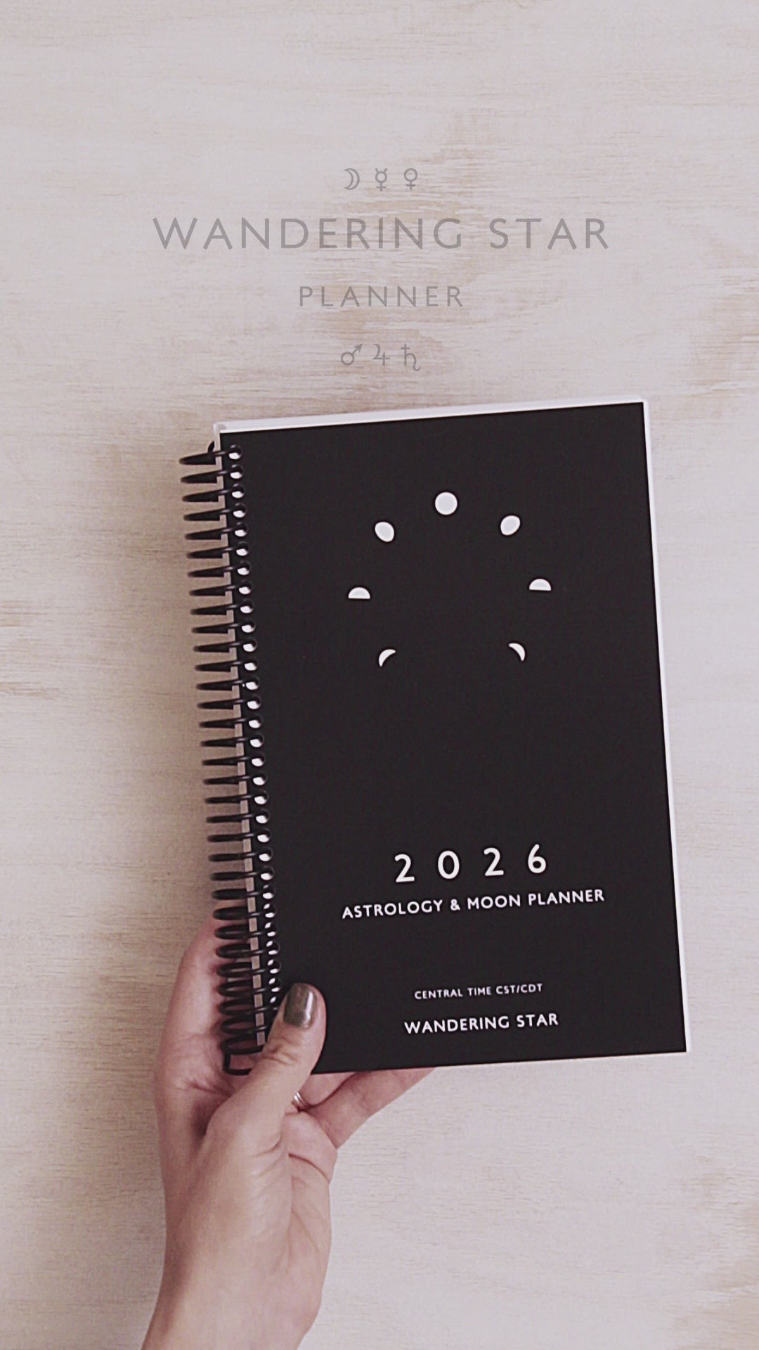 2026 Astrological Planner – Spiral Bound (5.5"x8.5") Daily Moon Phases & Transit Tracker
